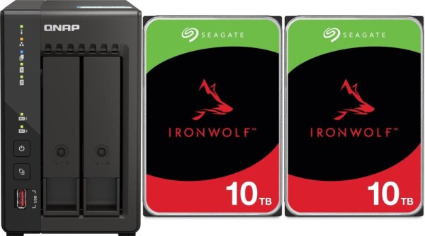 Qnap TS-253E-8G + 2x Seagate IronWolf 10TB (ST10000VN000)