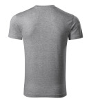 Pánske tričko Slim Fit s výstrihom do V tmavo šedá modrá L
