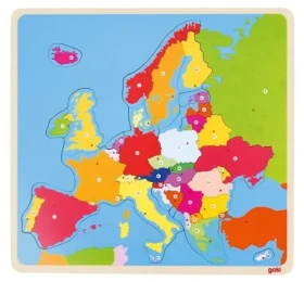 GOKI Drevené puzzle Mapa Európy