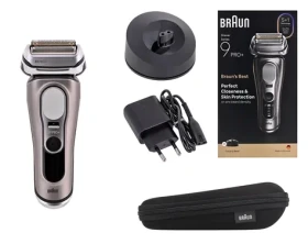 Braun Series 9 Pro+ 9615s šedá/strieborná / Holiaci strojček / mokré a suché holenie / 60 min / 5+1 planžiet (8700216554237)