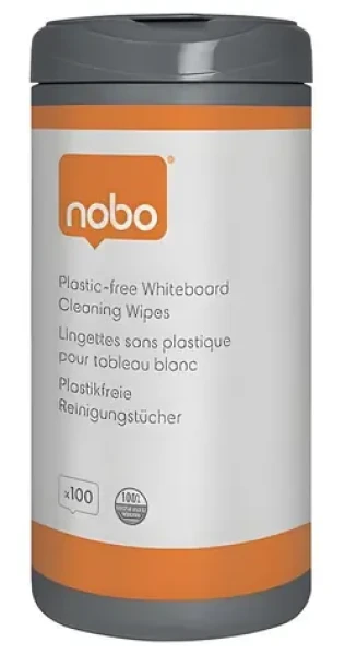 NOBO Vlhčené obrúsky na popisovacie tabule / Čistiace obrúsky / recyklovaný obsah / 100 ks (1915713)