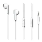 Qoltec 50834 In-ear headphones biela / slúchadlá s mikrofónom / kôstky / 3.5 mm jack / 1.2 m dĺžka kábla (50834)