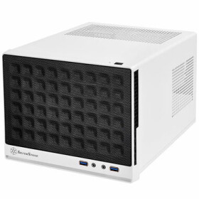 SilverStone SG13 čierno-biela / PC skriňa / Mini-ITX / USB C / bez zdroja (SST-SG13WB)