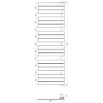 AQUALINE - MYTHOS vykurovacie teleso 500x1730, čierna mat LLM517B