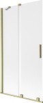 MEXEN/S - Velar dvojkrídlová posuvná vaňová zástena 100 x 150, dekor, zlatá kartáčovaná 896-100-000-31-55