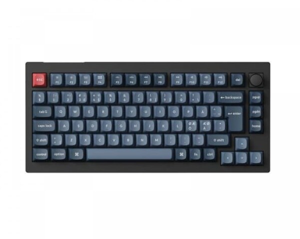 Keychron Keychron V1 MAX 75% Knob Wireless Tri-Mode QMK/VIA Gateron Jupiter Banana Switch Carbon Black