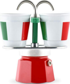 Bialetti Mini Italia darčeková sada / 2 espresso šálky amp; moka kanvice (0007309/MR)