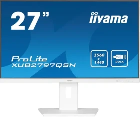 27" IIYAMA ProLite XUB2797QSN-W2 biela / LED / IPS / 2560 x 1440 / 16:9 / 1 ms / 1300:1 / 300cd-m2 / USB-C / VESA (XUB2797QSN-W2)