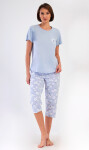 Dámske pyžamo capri Nature světle modrá 1XL
