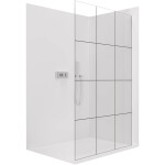 CERANO - Sprchová zástena Walk-in Crystal Ľ/P - 8 mm - bezvzperový systém - chróm, industriálne sklo - 90x200 CER-8050BD6668