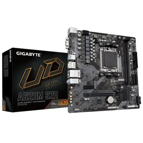 GIGABYTE A620M S2H / A620M / AM5 / 2x DDR5 / 4x SATA III / 6x USB / 1x PCIE x16 / 1x GLAN / 1x M.2 / mATX (A620M S2H)