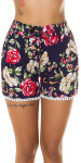 Trendy Summer Shorts with floral print navy