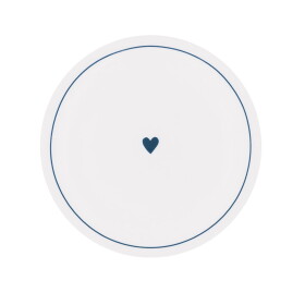 Eulenschnitt Porcelánový tanier Heart Ø 20,4 cm – dark blue