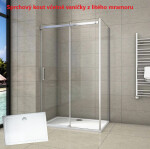 H K - Obdĺžnikový sprchovací kút HARMONY F2 120x70cm L/P variant vrátane sprchovej vaničky z liateho mramoru SE-HARMONYF212070/THOR-12070