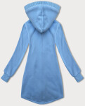 Svetlomodrá dlhá dámska mikina s kapucňou LHD (AMG-163) odstíny modré S (36)