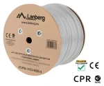 Lanberg Inštalačný kábel Cat6A U/FTP sivá / Inštalačný kábel / 305 m / CU / LSZH / CPR / Fluke Passed (LCUF6L-11CU-0305-S)