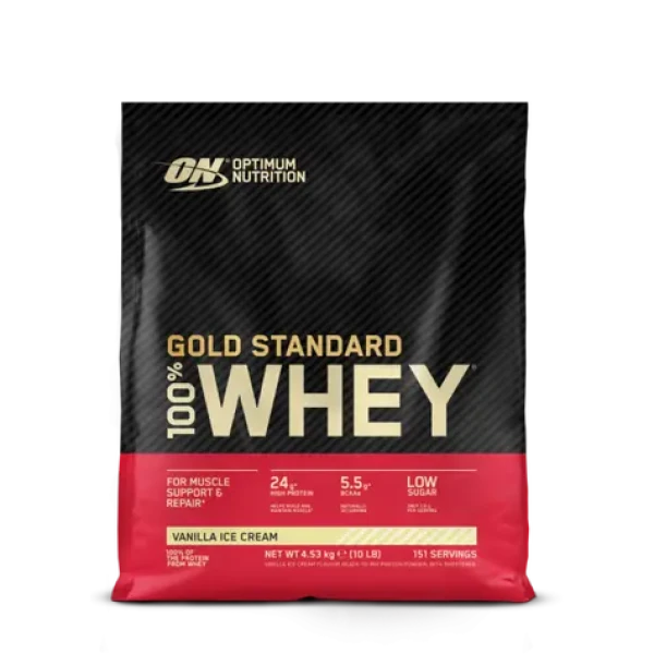 100% Whey Gold Standard - Optimum Nutrition (vanilková zmrzlina, 4540 g) (4248-36-4540g-vanilkova-zmrzlina)