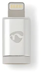 Nedis adaptér Lightning 8-pin - USB Micro-B / Adaptér / Pozlátené konektory / Hliník (CCTB39901AL)