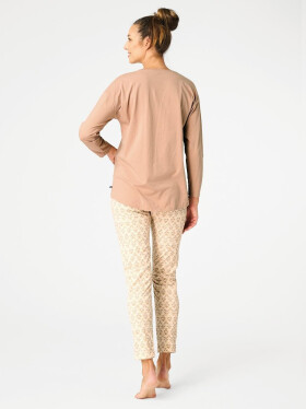Pyžamo Key LNS 579 B25 long/r S-XL Béžová XL