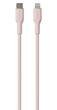 Puro Soft ružová / Dátový kábel USB-C - Lightning / MFi / 12W / 1,5 m (PUCAPLTUSBCICONROSE)