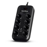 CyberPower P0820SUF0-DE čierna / Prepäťová ochrana / 8 zásuviek / vypínač / 2x USB / 1.8 m (P0820SUF0-DE)