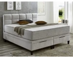 Posteľ boxspring Wien 180x200 cm, svetlo šedá látka%