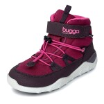 Detské zimné barefootové topánky s membránou BUGGA CHRIS Burgundy B00190-16 - 31