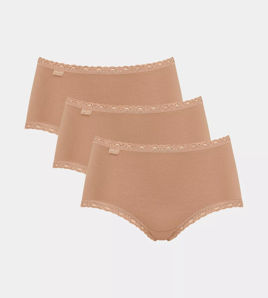Dámske nohavičky 24/7 Cotton Lace Midi C3P - BRUSH - telové 6239 - SLOGGI BROWN 38