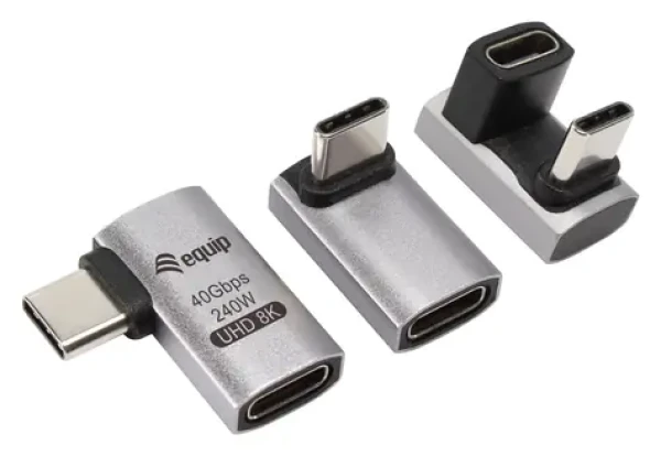 Equip 133478 / USB-C adaptér 180 ° / USB4 / 40 Gbps / PD 240W / 3 ks (133478)