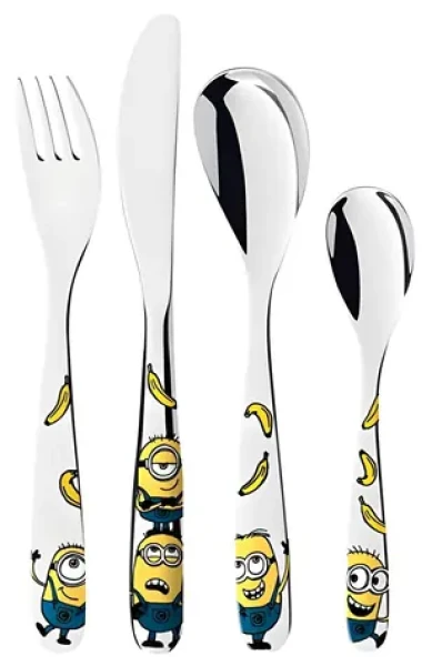 WMF Detská jedálenská sada Minions 4 ks / Detská jedálenská sada / Nerezová oceľ (1286076040)