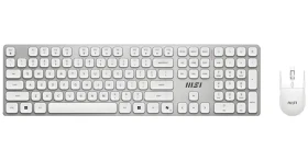 MSI FORGE K210 bielostrieborná / Bezdrôtová sada klávesnice a myši / bezdrôtová / dobíjacia / USB / CZ+SK layout (S11-43CS308-Y92)