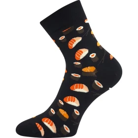 LONKA Ponožky společenské vtipné DEVIVE s obrázky SUSHI (3 páry) 39-42 125096