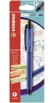 STABILO® PALETTE - Roller so stlačovacím mechanizmom - modrá - hrot F (0,4 mm) - modrý atrament (SB-B-55312-10)