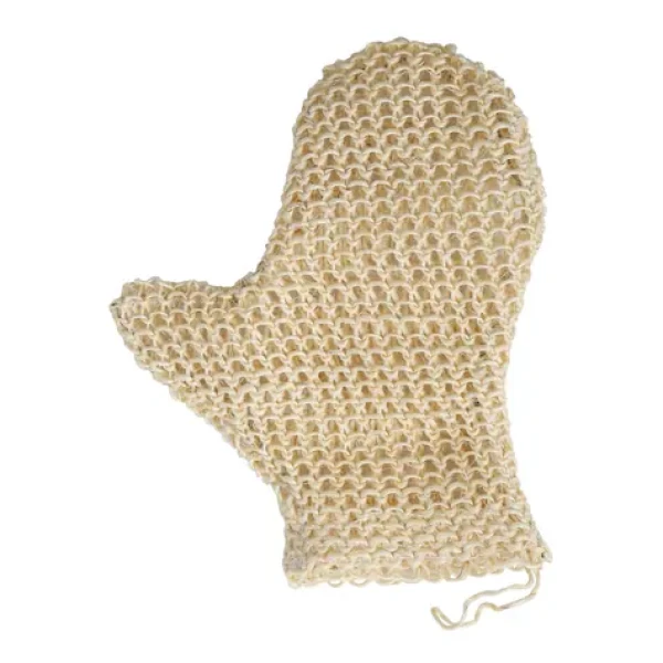 MSV SISAL exfoliačná sisalová rukavice prírodná / Exfoliačná rukavice / 16 x 21 cm