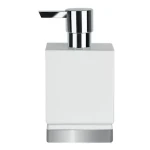 Spirella ROMA dávkovač mydla biely porcelán / strieborný podstavec / 300 ml (7610583179692)