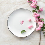 Bastion Collections Keramický tanierik Rose Heart Ø 13