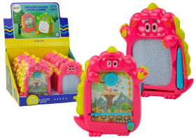 Mamido Obojstranná hračka kresliaca tabuľka a vrecková hra ružová