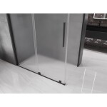 MEXEN/S - Velár sprchovací kút, posuvné dvere 140 x 75, dekor, čierna 871-140-075-31-70