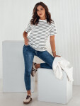 Dámske pruhované tričko RILANT navy blue FashionStreet RY2564 L