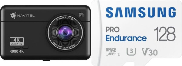 Navitel Wideorejestrator Navitel R980 4K + Karta Samsung PRO Endurance 2022 MicroSDXC 128 GB Class