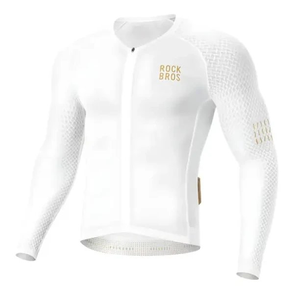ROCKBROS Cyklistický dres YDCX008 Diamond biela, vel. XXL / Dlhý rukáv