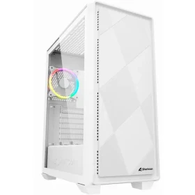 Sharkoon VS8 RGB biela / ATX / 2x USB 3.0 / 1x USB-C / 3x 120mm / bez zdroja / priehľadná bočnica (4044951039098)