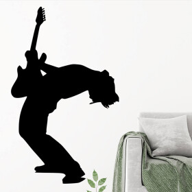 Veselá Stena Samolepka Silueta Rocker Farba: černá, Veľkosť: 100 x 61 cm