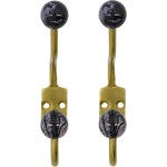 House Doctor Kovový vešiak Ball Black – set 2 ks