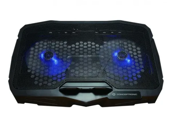 Conceptronic THANA07B chladiaca podložka pod notebook / pre 17" notebook / 2x 12.5 cm vetrák / USB napájanie (THANA07B)