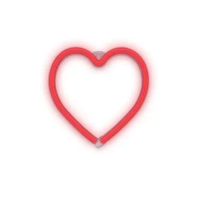 Forever Dekoratívne LED neón Srdce čerevená / dĺžka kábla 2m / 3xAA / USB (DNLHEARFORE)