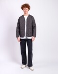 Taion Unisex Military W-Zip V-Neck Down Jacket CHARCOAL M