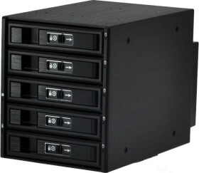 JJ Computer JOUJYE JJ-3052M-SS SATA/SAS I II III Gehause 14,6cm X 14,6cm fuer 5XHDD 6,4cm/8,9cm 2,5zoll/3,5zoll schwarz
