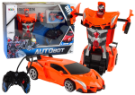 Mamido Auto Robot Transformátor 2v1 Pilot R/C diaľkové ovládanie oranžová