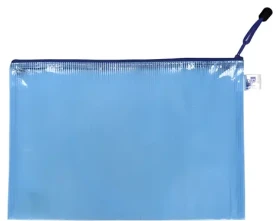KARTON P+P Obálka so zipsom sieťovaná A5 modrá / Obálka / Plast / Zip / 23 x 17 cm (2-317)